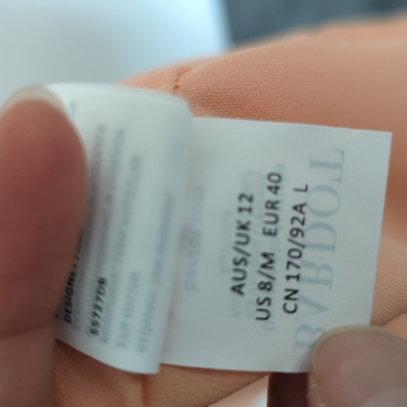 Bardot Melinda Stripe High Low Dress Orange Sz Medium Front Button High Low - Picture 13 of 13